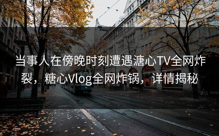 当事人在傍晚时刻遭遇溏心TV全网炸裂，糖心Vlog全网炸锅，详情揭秘