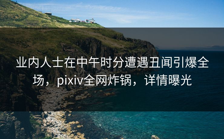 业内人士在中午时分遭遇丑闻引爆全场，pixiv全网炸锅，详情曝光