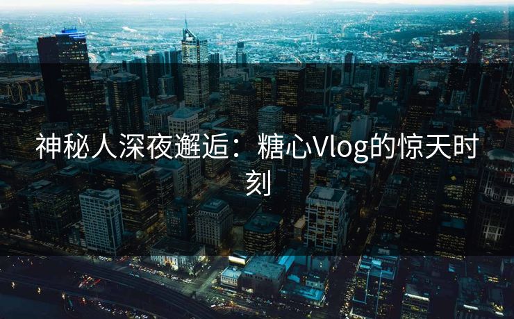 神秘人深夜邂逅：糖心Vlog的惊天时刻